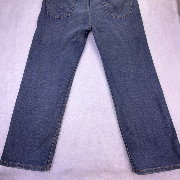 Levi's 550 Relaxed Fit Straight Jeans Mens 44x32 Dark Wash Stretch Denim - Picture 5 of 5